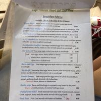 Menu at Cafe Nourish Heart and Soul Food in Magnetic Island