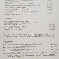 Menue 4 at French Bakery in Kathmandu