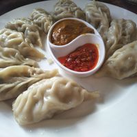 Steamed momos at French Bakery in Kathmandu
