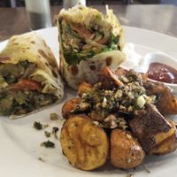 Mixed veg wrap at French Bakery in Kathmandu