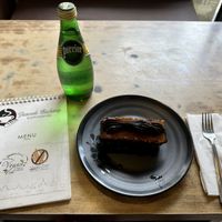 Vegan biscoff brownie. Yum!  at French Bakery in Kathmandu