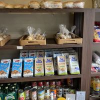 Oat and almond milk available for purchase  at French Bakery in Kathmandu