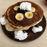 Vegan pancakes with vegan cream   at The Corra Linn in Salou