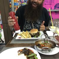 Vegan burger at The Corra Linn in Salou
