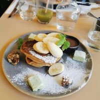Banana marshmallows and chocolate on the side at Where The Pancakes Are in South East London