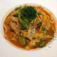 vegan spaghetti at Veggie Wonderland in Taichung