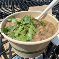 Special from May 2023, served during Czech holidays/events in town: bílá fazolová polévka (white bean stew).  at The Full Bowl in Cedar Rapids