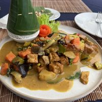 Tofu curry   at Bamboo Tree Lao Cooking School and Restaurant in Luang Prabang