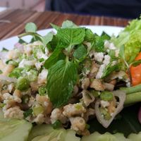Larb tofu  at Bamboo Tree Lao Cooking School and Restaurant in Luang Prabang