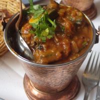 Baby okra curry at The South Indian - Vesterbrogade in Copenhagen