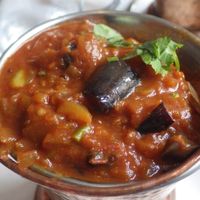 Spicy aubergine curry at The South Indian - Vesterbrogade in Copenhagen