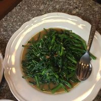 stir fried morning glory at Blue Diamond in Chiang Mai