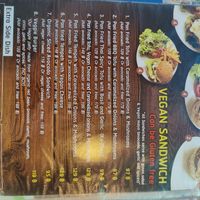 Menu at Blue Diamond in Chiang Mai