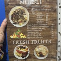 Menu  at Blue Diamond in Chiang Mai