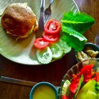Burger at Blue Diamond in Chiang Mai