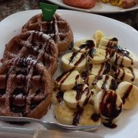 Choco waffles at Blue Diamond in Chiang Mai