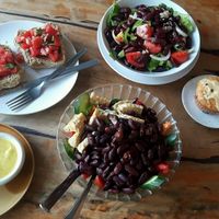 Salad and bruschetta  at Blue Diamond in Chiang Mai