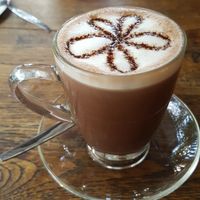 Hot chocolate with soy milk at Blue Diamond in Chiang Mai