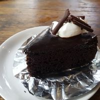 Vegan chocolate cake at Blue Diamond in Chiang Mai
