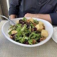 Veg version of salad with walnuts    at Tin Pan Alley in Provincetown