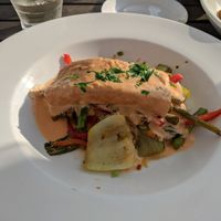 Red curry with vegetables and tofu at Tin Pan Alley in Provincetown