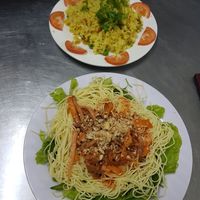Fried rice and noodle dish at Quán ăn chay Truong An in Hue