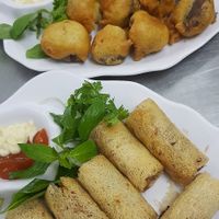 Don't know what these are, but they taste good! at Quán ăn chay Truong An in Hue