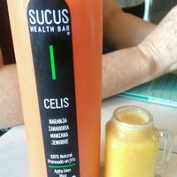 Jugo y shot at Capricho Sin Culpa in Queretaro