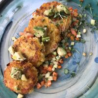 Corn cakes (starter) at Mandala in Belgrade