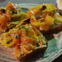 'Salmon' toast  at Mandala in Belgrade