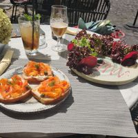 Starters: carrot tarine and crunchy beetroot at Mandala in Belgrade