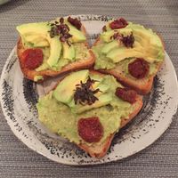 Avocado tartine at Mandala in Belgrade