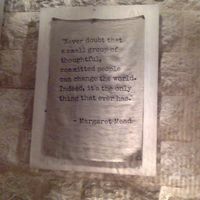 Change the world message at Mandala in Belgrade