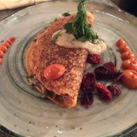 The creamy veg crepe at Mandala in Belgrade