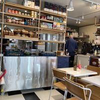 Serving, coffee mmm bread mmmmmm area, plus they sell lots of Vegan items (if we lived nearer might always be at this place) at Bailgate Deli in Lincoln
