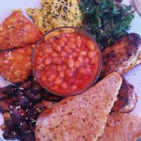 The iconic 'Full Vegan Breakfast' at Bailgate Deli in Lincoln
