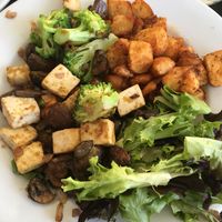 Tofu stir fry with potatoes  at Mama's Boy in Athens