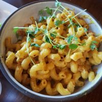 Vegan mac and cheese  at Morels Cafe in Louisville