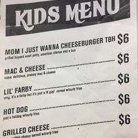 Kids menu at Morels Cafe in Louisville