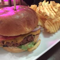 The cheeseburger !!! at Morels Cafe in Louisville