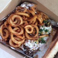 Steak tip corn relish hoagie  at Morels Cafe in Louisville