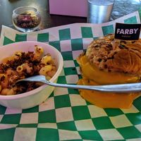 The Farby and a side of Mac & Cheese at Morels Cafe in Louisville