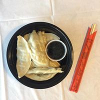 Korean Dumplings
(vegan) at Cafe Boba in Kentwood