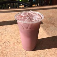 Blueberry French Soda
with coconut milk at Cafe Boba in Kentwood