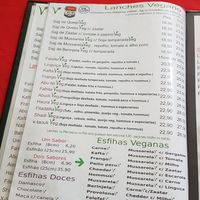 Menu at Abudi in Sao Paulo