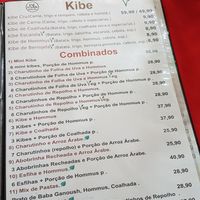 Menu at Abudi in Sao Paulo