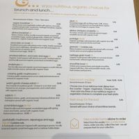 Vegan friendly menu at Eliane in Sunningdale