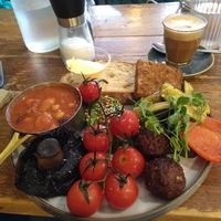 Vegan brunch, January 2023. (and don't miss the equally amazing peanut butter and oreo torte!) at The Curious Kitchen in Brixham