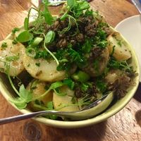 Potato and deep friend capers at The Curious Kitchen in Brixham