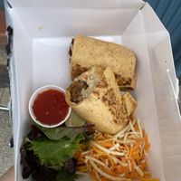 The falafel wrap at The Curious Kitchen in Brixham